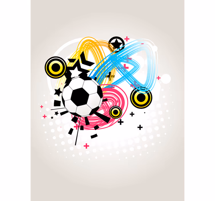 Passion i bevægelse fodbold rullegardin - TenStickers