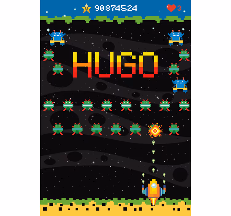 8 bit arkadeskærm nørdede rullegardiner - TenStickers