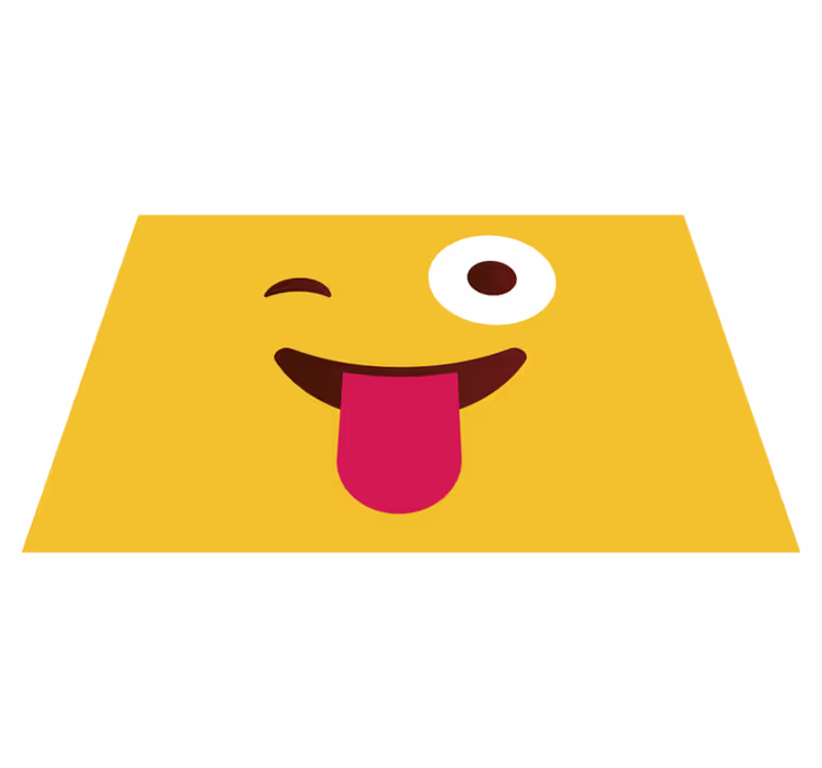 Moderne emoji blinkende ansigt børn dækkeservietter - TenStickers