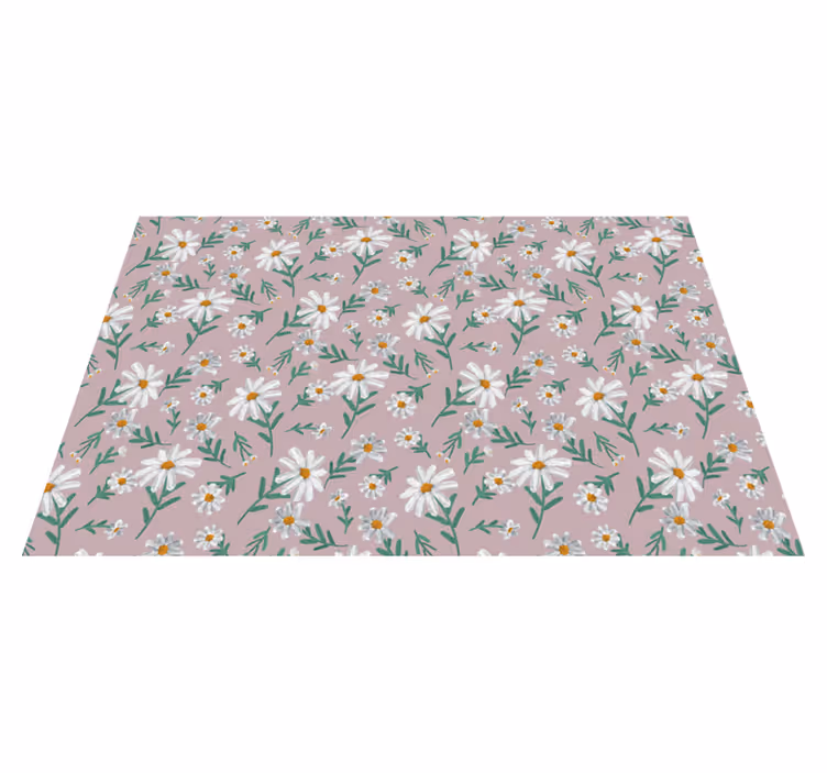 70'erne daisy pink blomster dækkeservietter - TenStickers