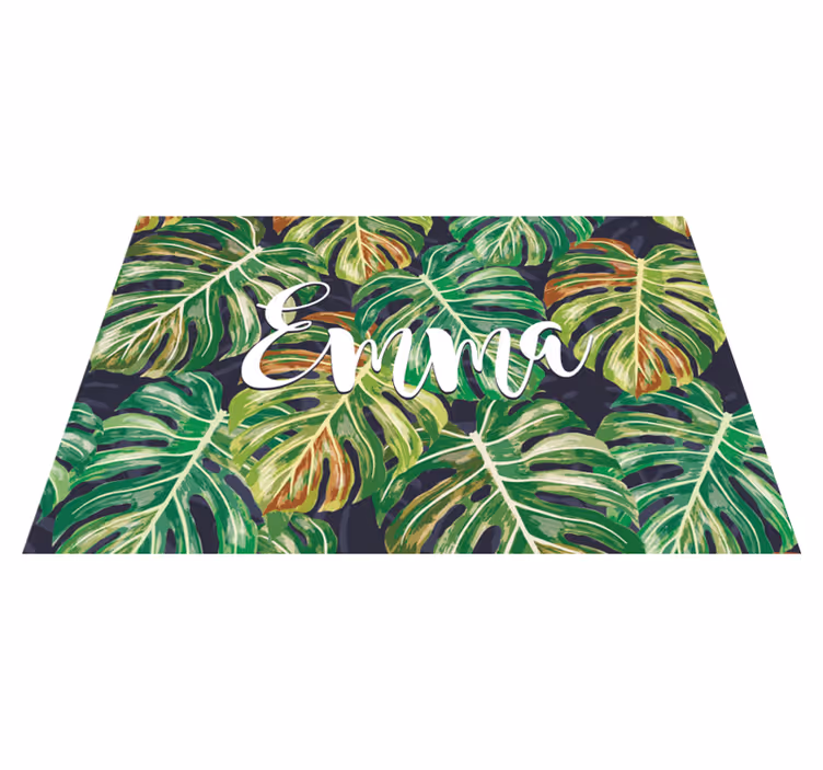 Personlige monstera blomster dækkeservietter - TenStickers