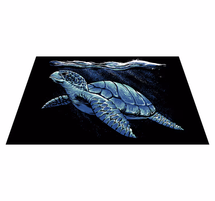 Skildpadde hånd tegning skildpadde placemats - TenStickers