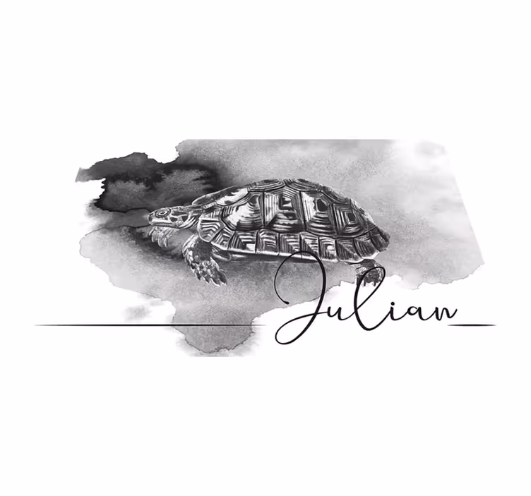 Skildpadde illustration dækkeserviet - TenStickers