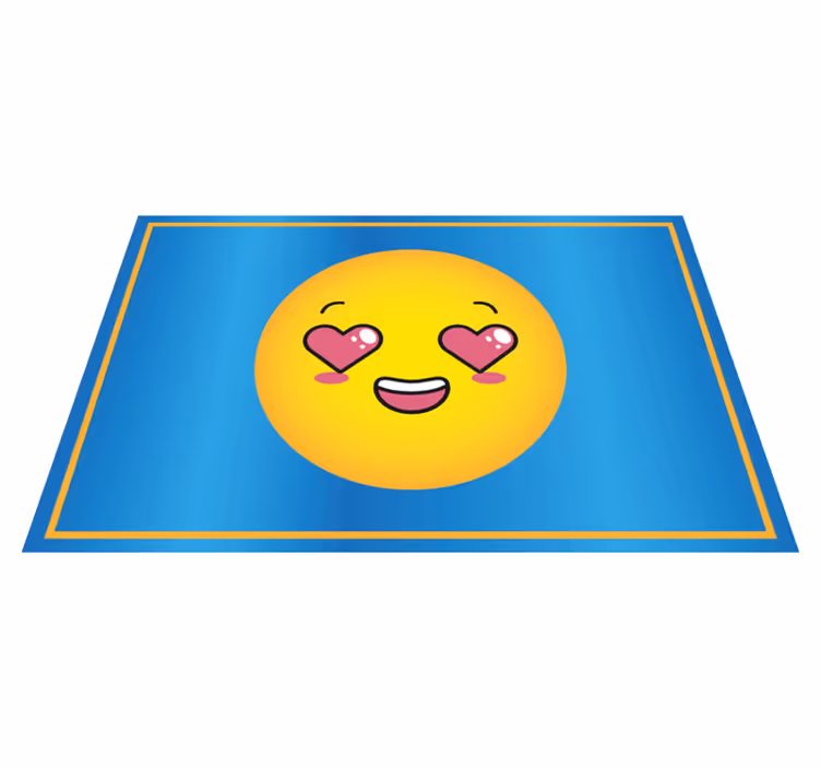 Hjerte øjne emoji børn dækkeservietter - TenStickers