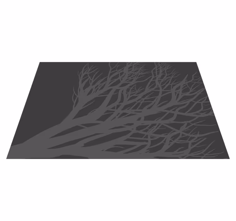 Elegante grå blad elegante dækkeservietter - TenStickers