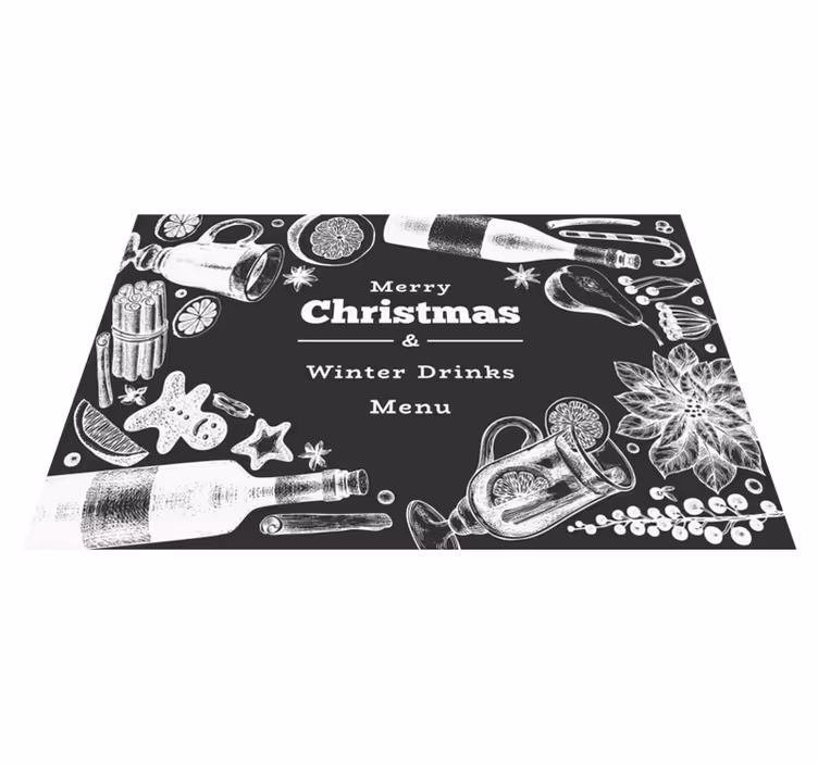 Julemenu restaurant dækkeservietter - TenStickers