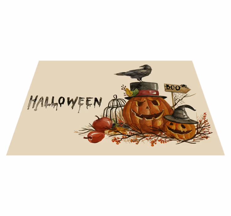 Akvarel halloween rektangulære dækkeservietter - TenStickers
