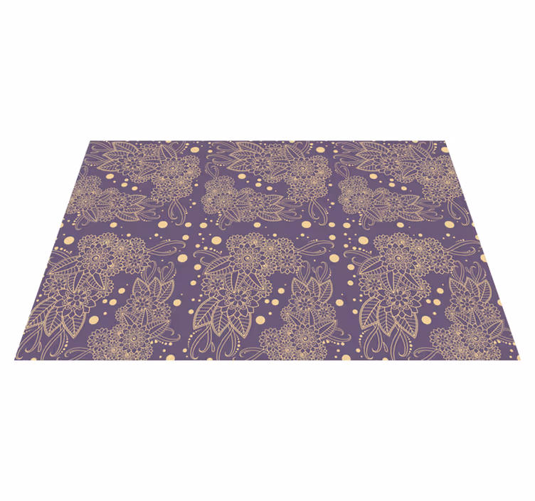 Blomster paisley hjørne paisley dækkeservietter - TenStickers