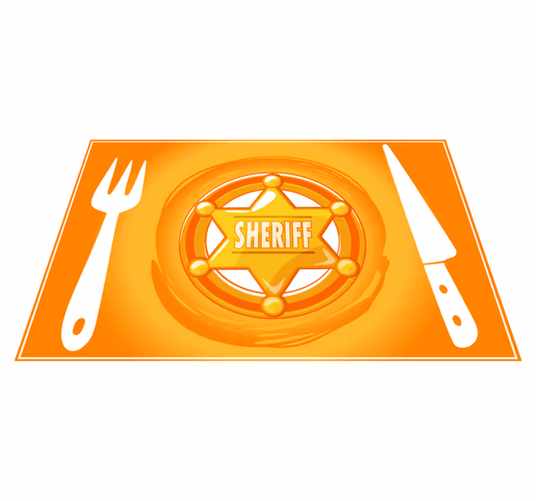 Original dækkeserviet sheriffstjernetema - TenStickers