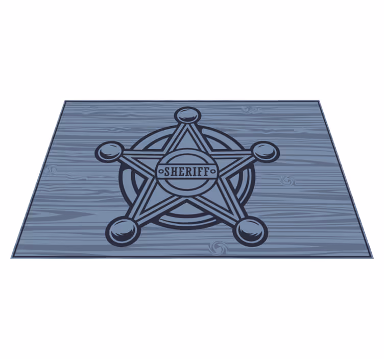 Navn dækkeserviet sheriffstjerne emblem - TenStickers