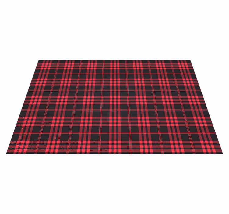 Rød tartan jul dækkeservietter - TenStickers