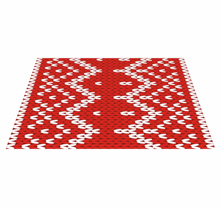 Rød geometrisk mønster dækkeserviet - TenStickers