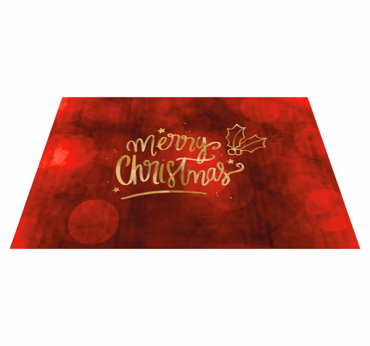 Glædelig jul i røde jul dækkeservietter - TenStickers