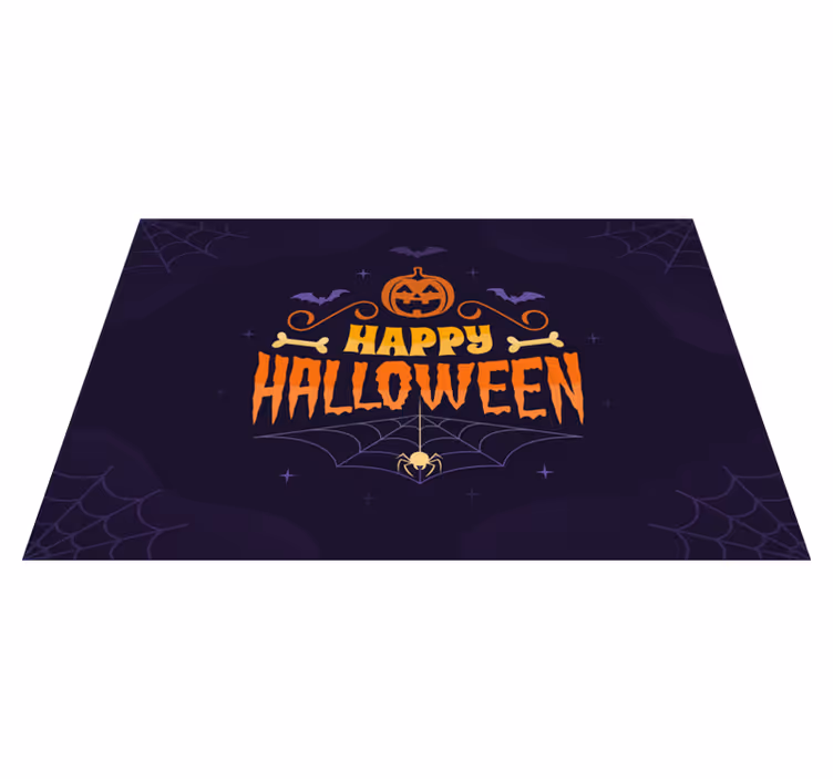 Glad halloween tekst dækkeservietter - TenStickers