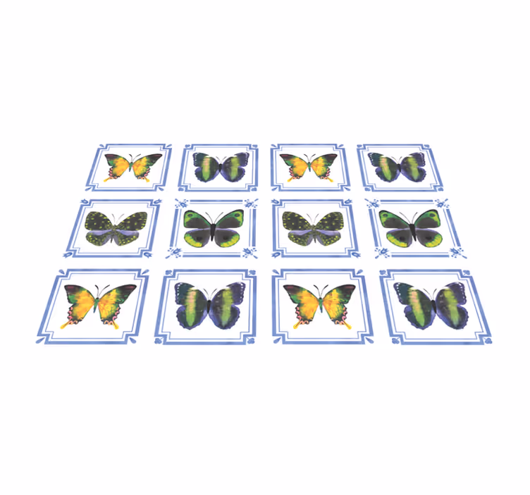 Original dækkeserviet med sommerfuglemotiv - TenStickers
