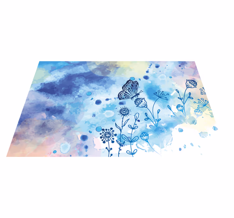 Original dækkeserviet med sommerfugleblomster mønster - TenStickers