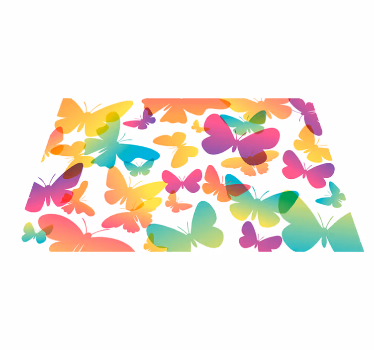 Regnbue sommerfugl dækkeservietter - TenStickers