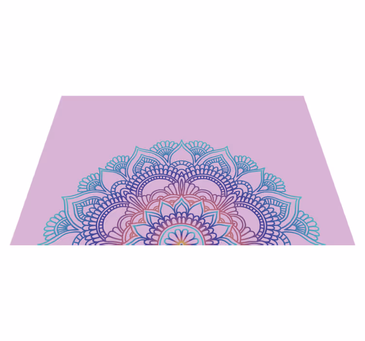 Halv mandala vinyl dækkeservietter - TenStickers