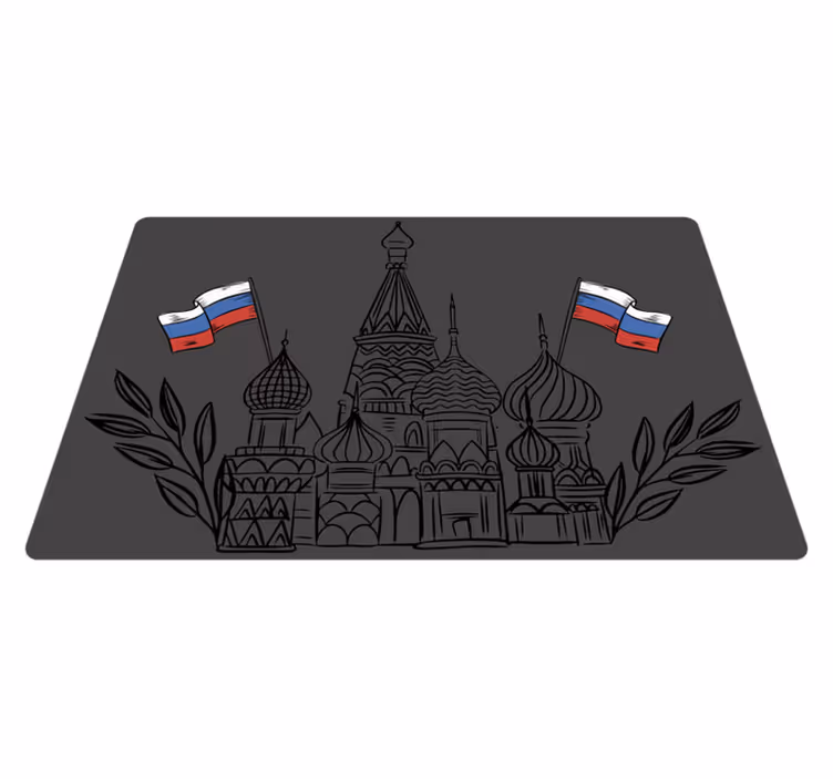 Original dækkeserviet russiske arkitektoniske silhuetter - TenStickers