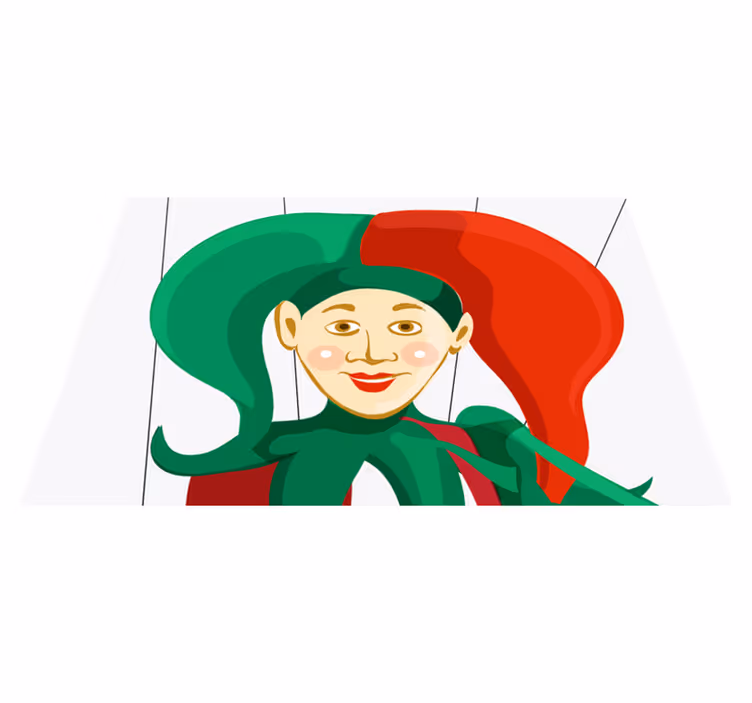 Original dækkeserviet med narrekarakter illustration - TenStickers