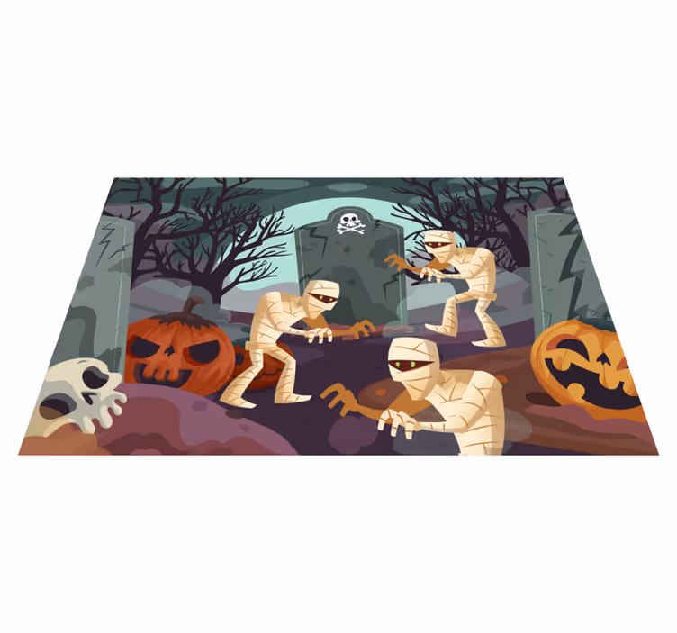 Halloween dækkeserviet mumiers opståede gravsted - TenStickers