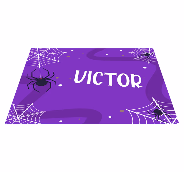 Halloween dækkeserviet med uhyggelige edderkoppespin - TenStickers