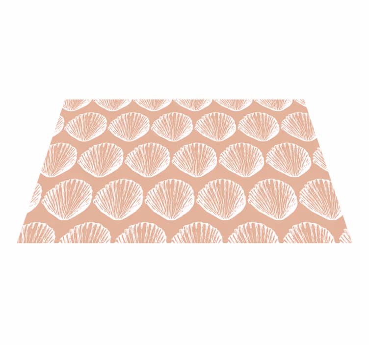 Retro muslingeskal mønster beige muslingeskaller - TenStickers