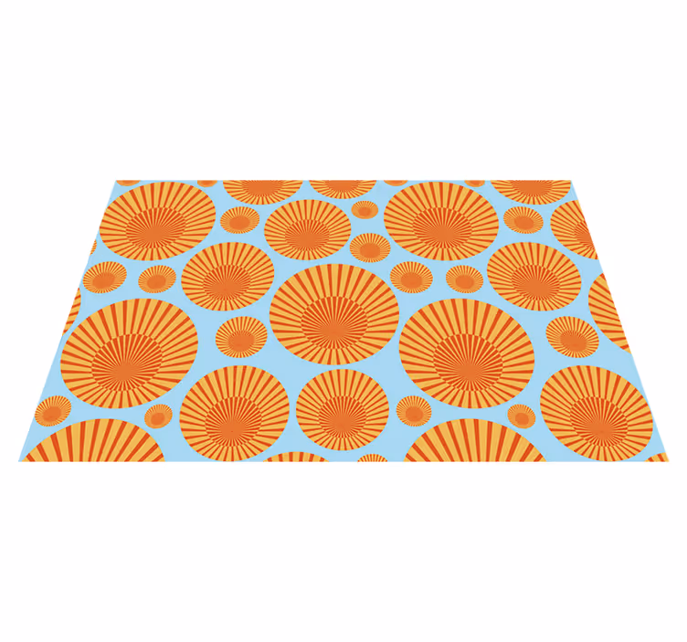 70-tallet striber sol retro dækkeservietter - TenStickers
