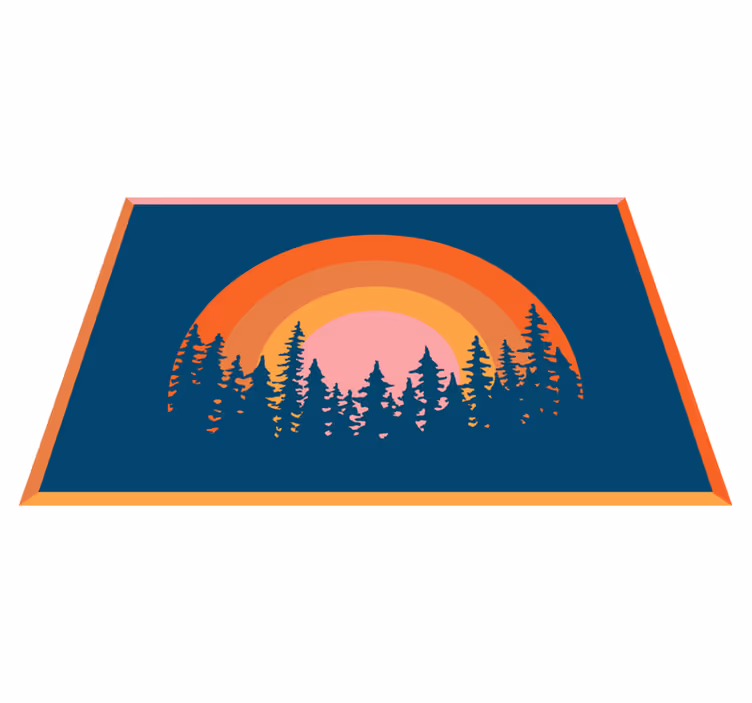Original dækkeserviet med levende regnbuelandskab - TenStickers