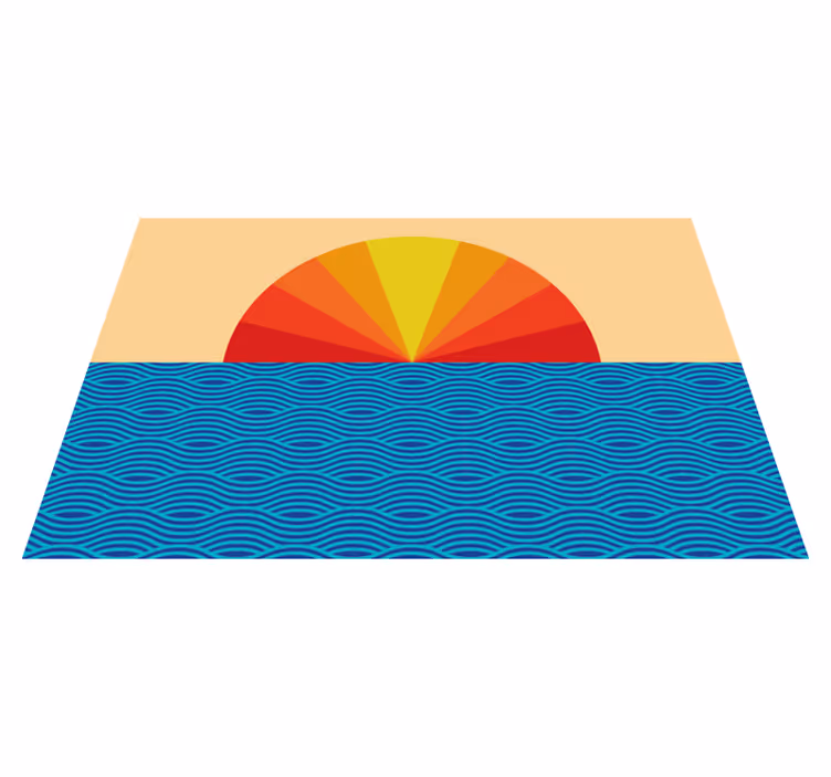 Dækkeserviet sunrise havbølger - TenStickers