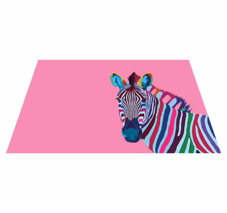 Pop art zebra vinyl dækkeservietter - TenStickers