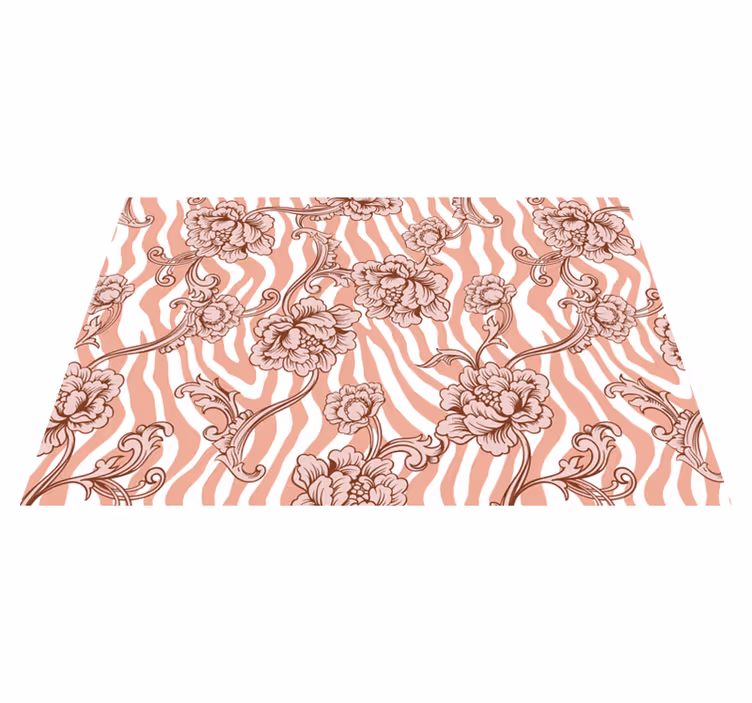 Original dækkeserviet med blomster zebra mønster - TenStickers