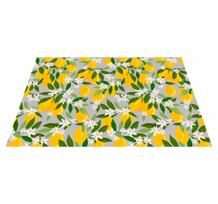 Original dækkeserviet med citronblomstermotiv - TenStickers