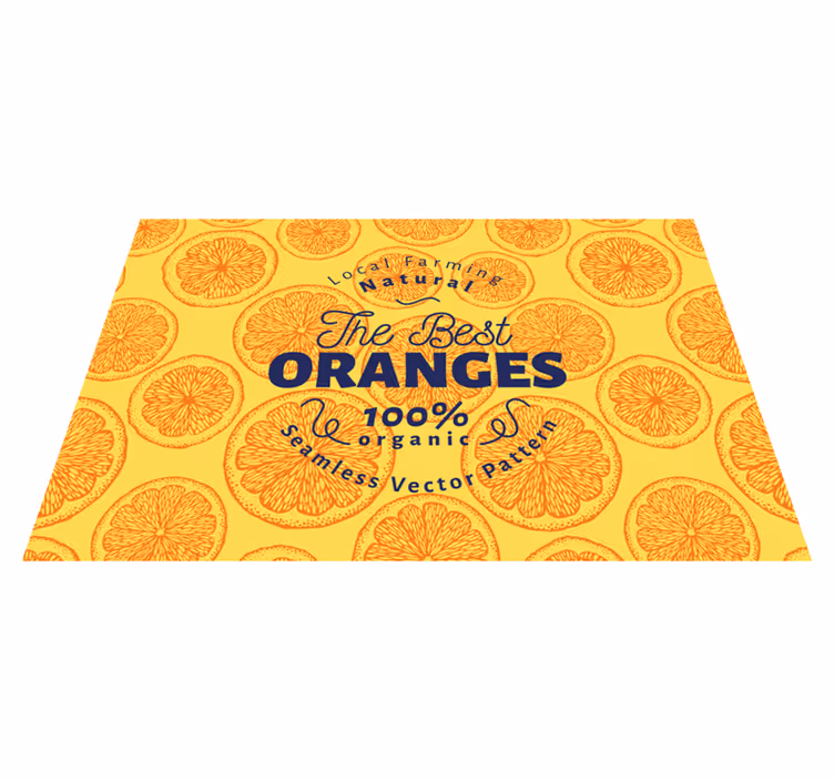 Original dækkeserviet i økologisk orange mønster - TenStickers