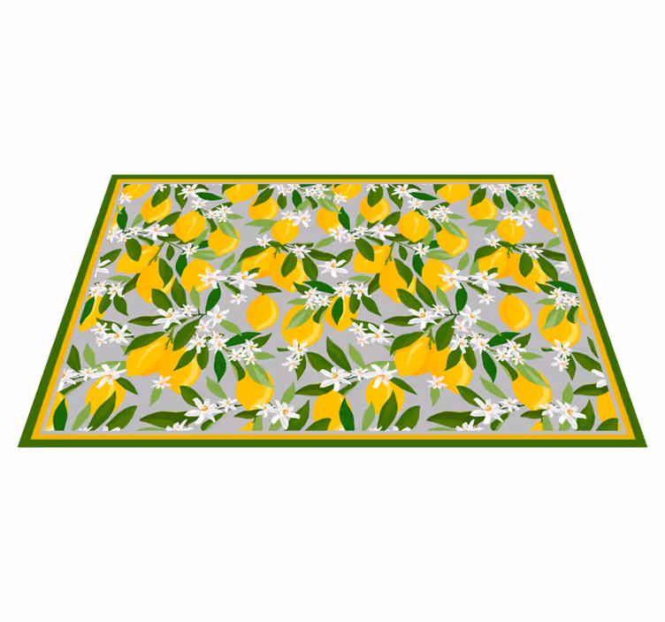 Mantel, citron, træ, ramme, citrus, placemats - TenStickers