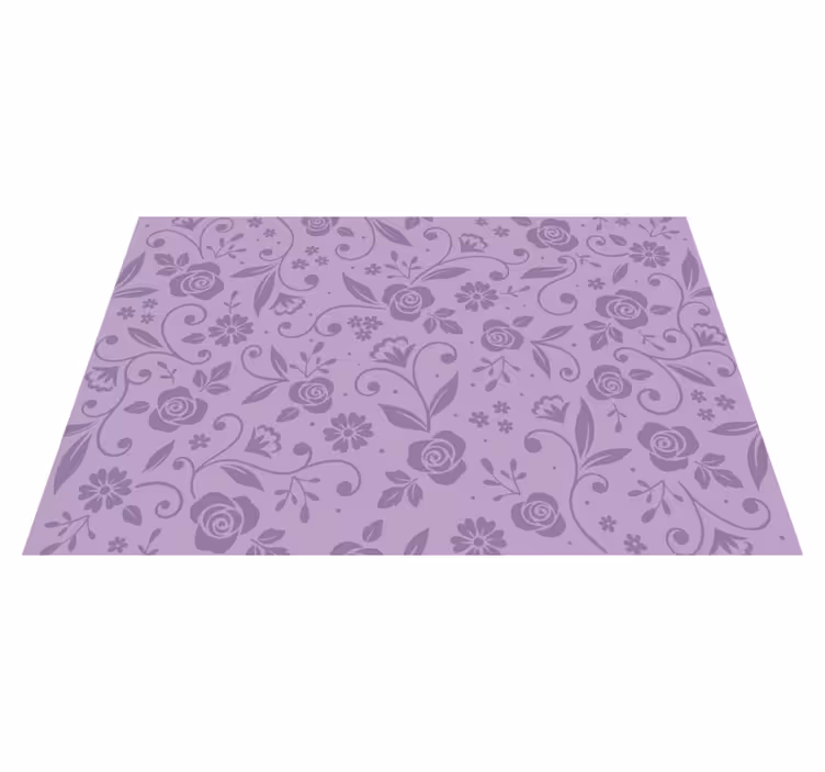 Floral violet mønster dækkeserviet - TenStickers