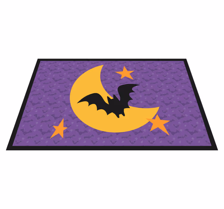 Månestjerner og et bat halloween dækkeservietter - TenStickers