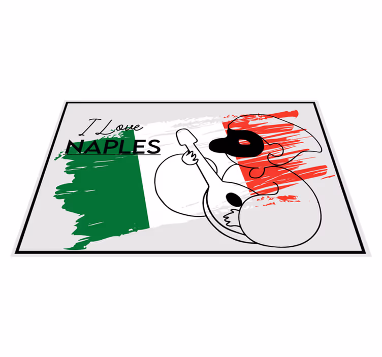 Tekst dækkeserviet i love napoli design - TenStickers