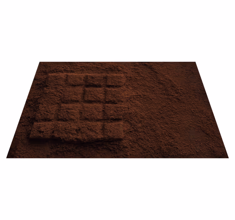 Original dækkeserviet med chokoladepulver tekstur - TenStickers