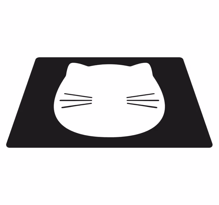 Original dækkeserviet katteansigt form - TenStickers