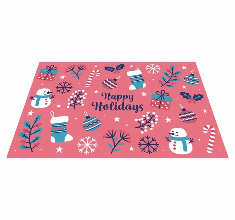 Jule dækkeserviet med fantasifulde julemotiver - TenStickers