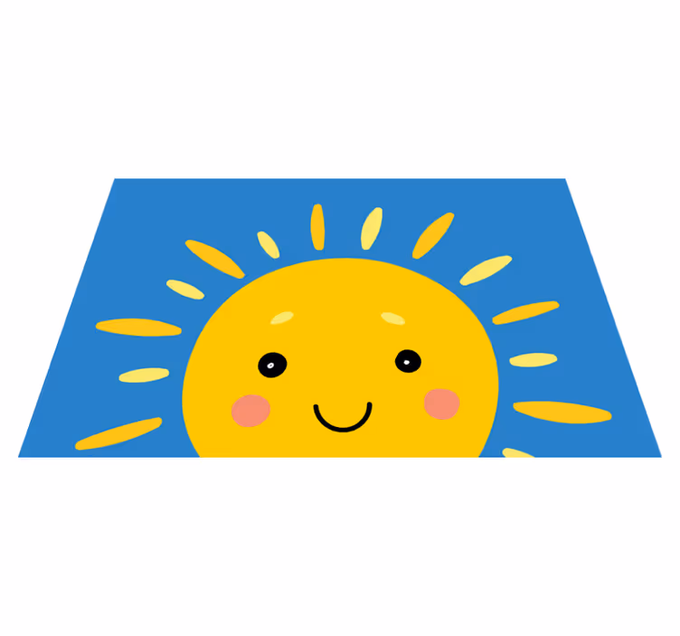 Sol med rektangulære dækkeservietter i ansigtet - TenStickers