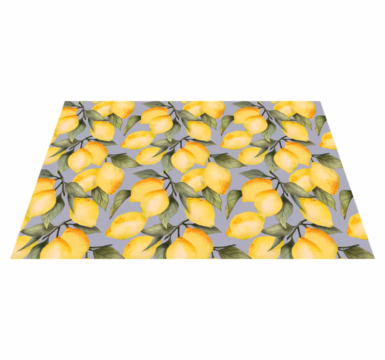 Malede citroner elegante dækkeservietter - TenStickers