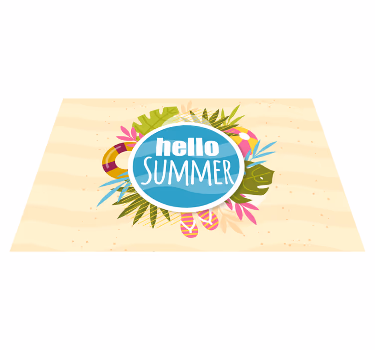 Hej sommer personaliserede dækkeservietter - TenStickers
