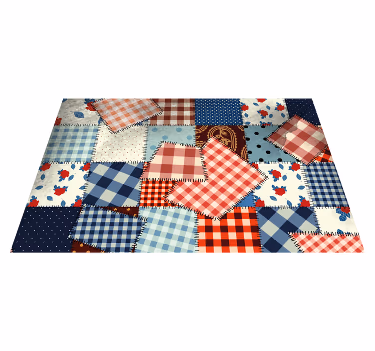 Dækkeserviet i patchwork stofdesign - TenStickers