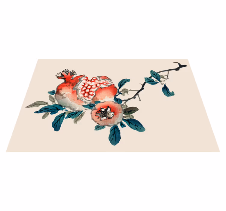 Original dækkeserviet med granatæbleblomst design - TenStickers