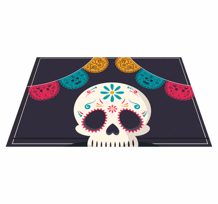 Mexicansk stil kvindelige halloween dækkeservietter - TenStickers