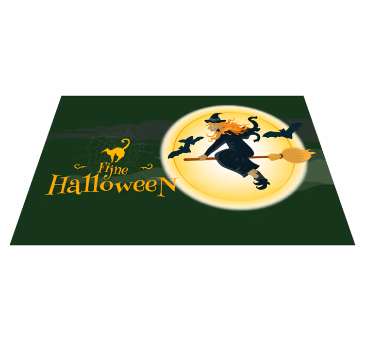 Hekse og katte halloween dækkeservietter - TenStickers