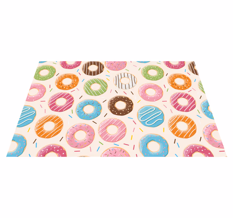 Dækkeserviet børn med farverige donut mønstre - TenStickers
