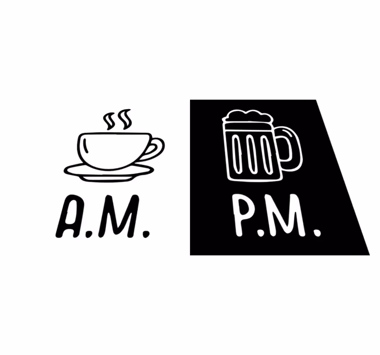 Tekst dækkeserviet kaffe Øl kontrast - TenStickers